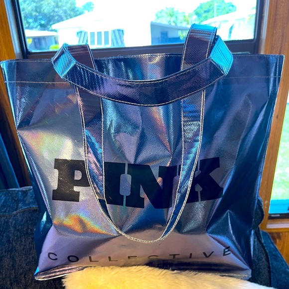 Victoria's Secret Handbags - PINK/VICTORIA SECRET Collective Tote Bag In Holographic Blue